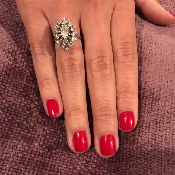 18 KGE CZ cocktail ring size 6 - Picture 3 of 14